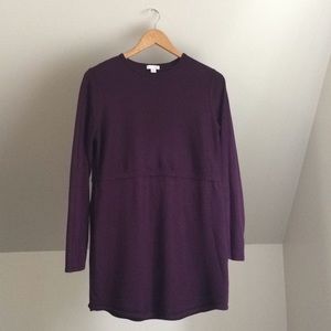 J. JILL Cabernet Purple Wool Blend Long Sweater